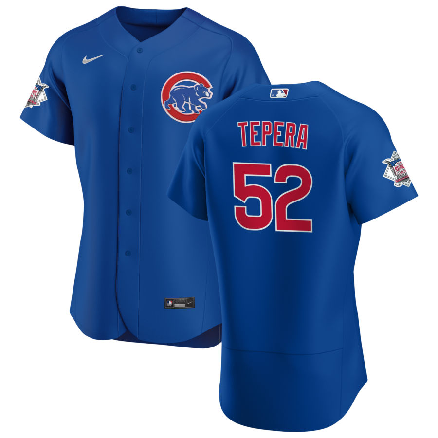Chicago Cubs #52 Ryan Tepera Men Nike Royal Alternate 2020 Authentic Player Jersey